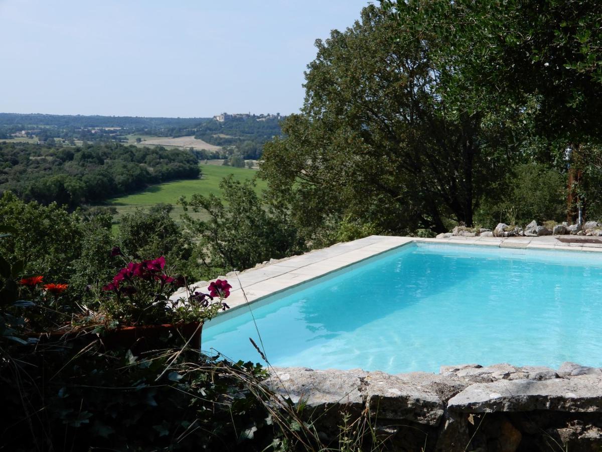 Villa Mas En Pierres Seches Avec Piscine à Lussan  Extérieur photo