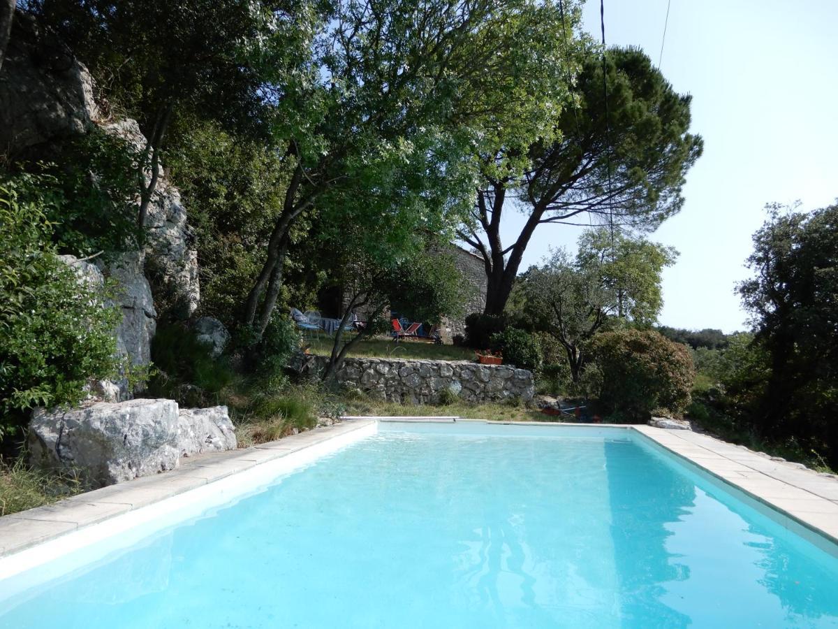 Villa Mas En Pierres Seches Avec Piscine à Lussan  Extérieur photo