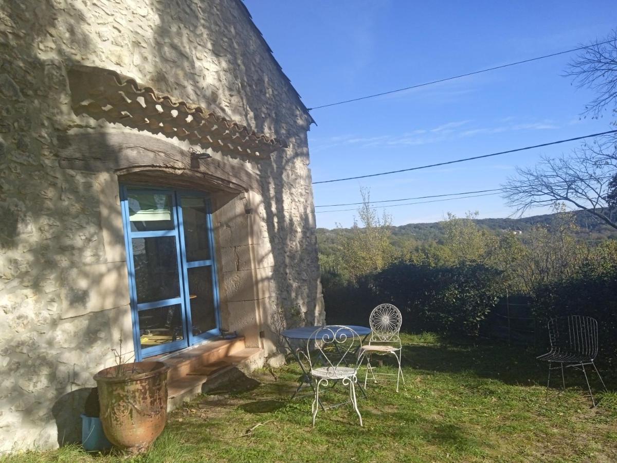 Villa Mas En Pierres Seches Avec Piscine à Lussan  Extérieur photo